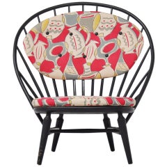 Sven Engstrom Arch Chair with Amazing Fabric 1950 10