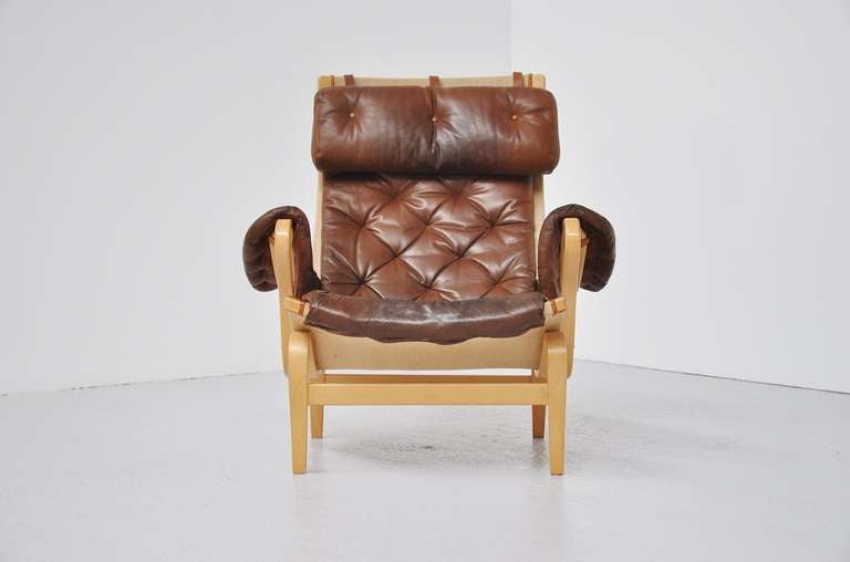 Swedish Bruno Mathsson Pernilla Lounge Chair 1956