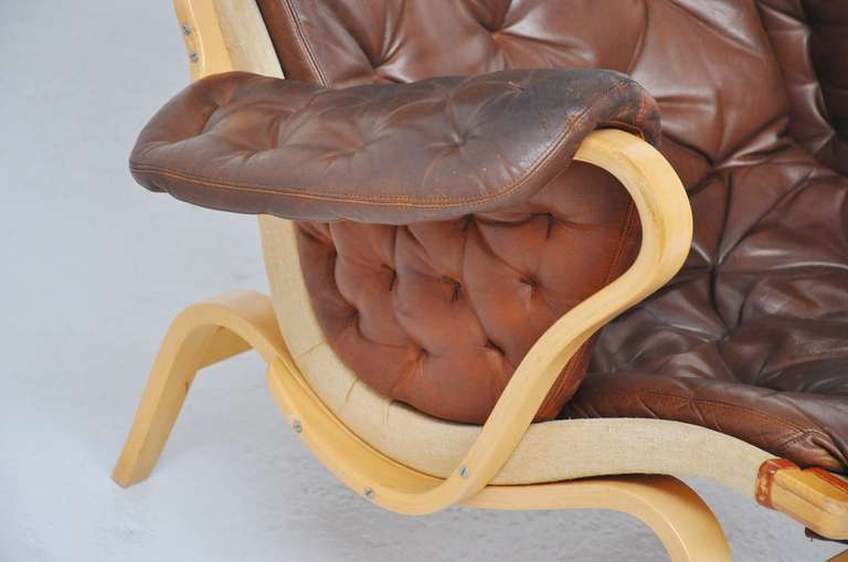Mid-20th Century Bruno Mathsson Pernilla Lounge Chair 1956