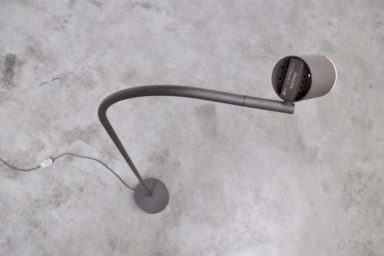 Ettore Sottsass Halo Click floor lamp in dark grey Phillips 1988 2