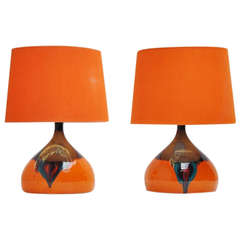 Bjørn Wiinblad Pair Of Table Lamps For Rosenthal 1970