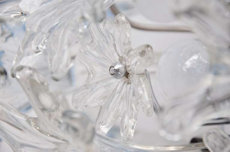 Venini Esprit Flower Wall Lamp Clear Glass 1960 2
