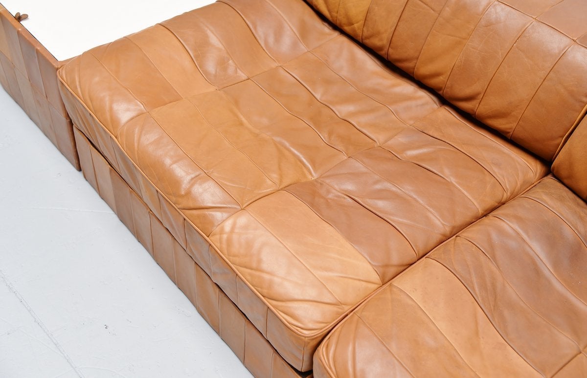 De Sede DS88 Leather Patchwork Sofa, Switzerland 1970 3