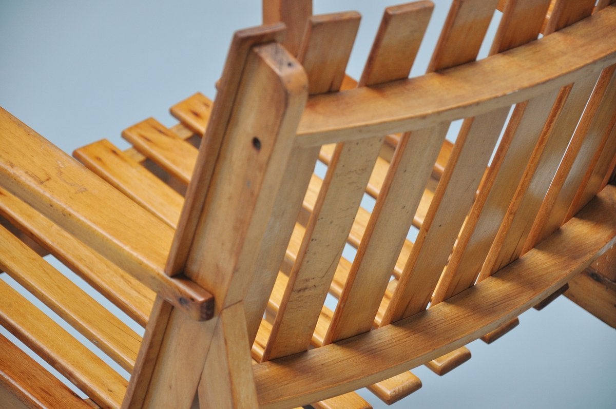 Mid-20th Century Dutch Modernist Slat Chair from de Haagse School, 1950
