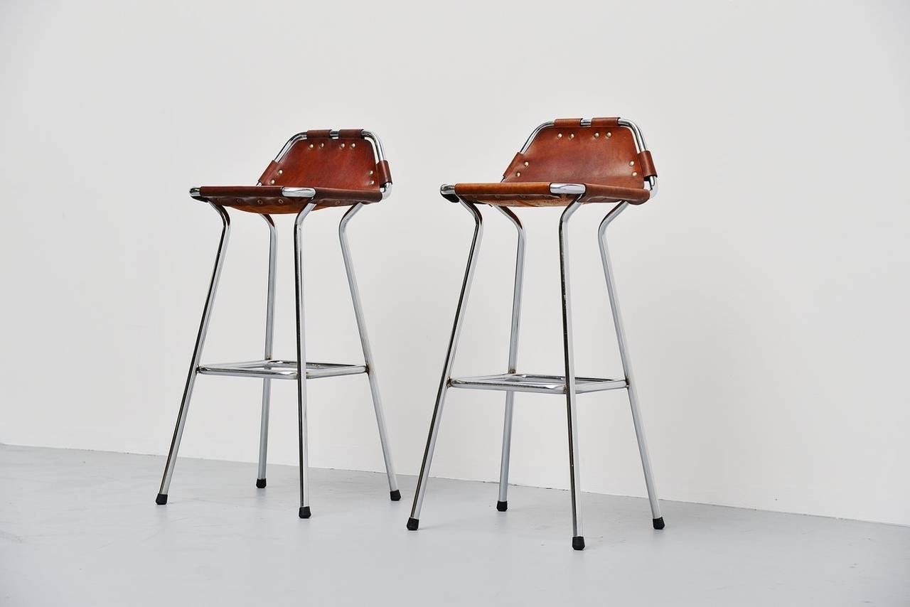 Mid-Century Modern Charlotte Perriand attributed stools for Les Arcs France 1960