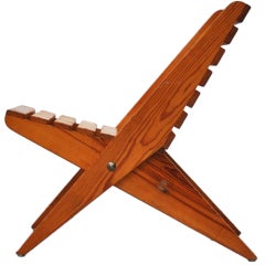 Scisors folding chair in the manner of Pierre Jeanneret