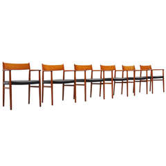 Set of Six Arne Vodder Teak Dining Chairs, Sibast, 1965