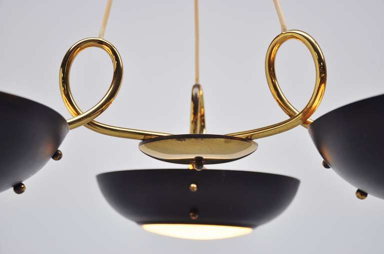 Brass Italian Pendant Lamp Stilnovo 1950