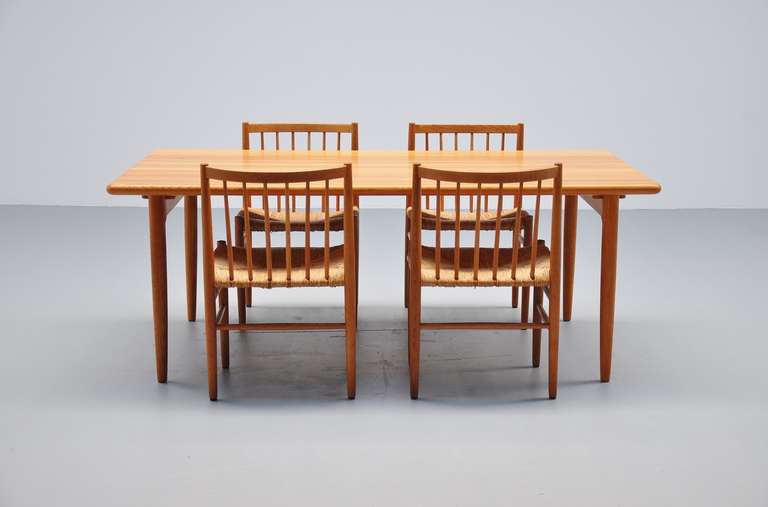 Niels Moller Oak Dining Table Denmark 1970 1