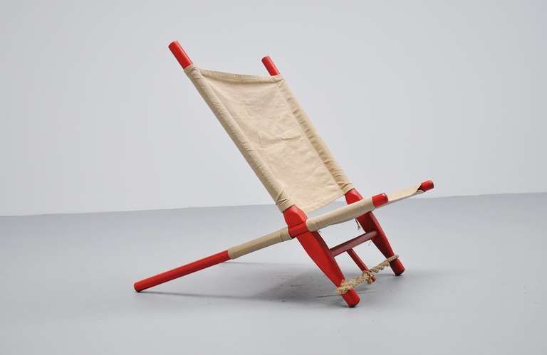 Scandinavian Modern Ole Gjerlov Knudsen Saw Lounge Chair, Cado, 1958