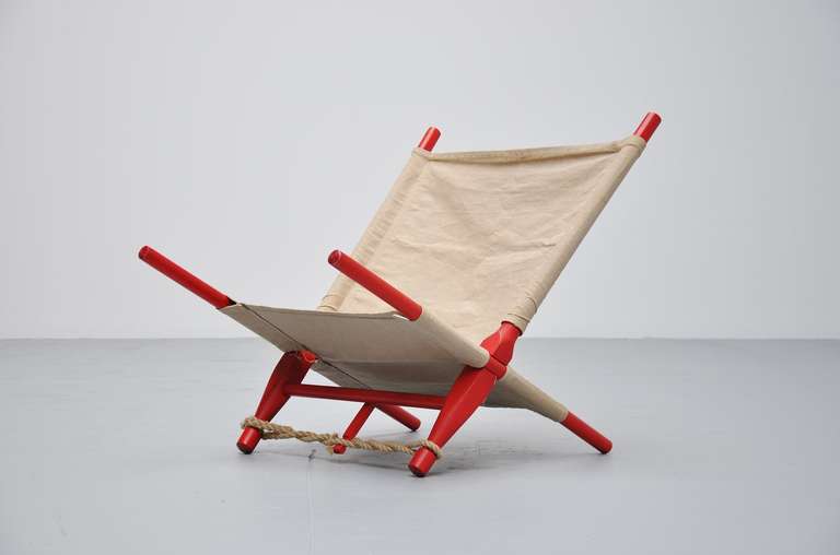 Danish Ole Gjerlov Knudsen Saw Lounge Chair, Cado, 1958