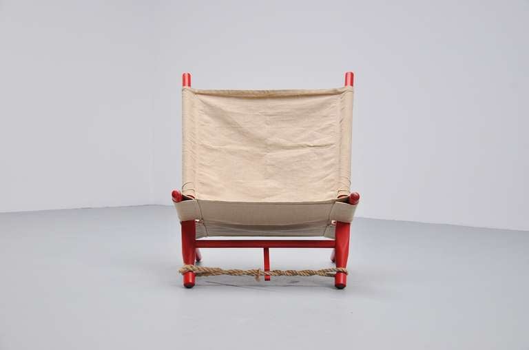 Stained Ole Gjerlov Knudsen Saw Lounge Chair, Cado, 1958