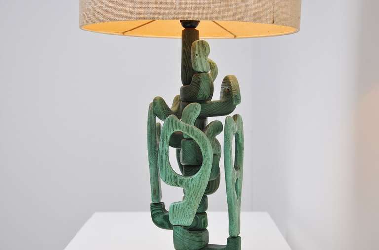 Spectacular Brutalist Table Lamp Italy 1970 In Good Condition In Roosendaal, Noord Brabant