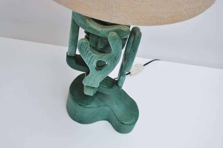 Spectacular Brutalist Table Lamp Italy 1970 1