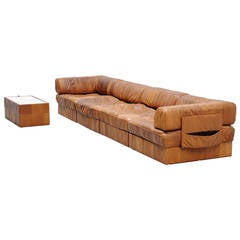 De Sede DS88 Leather Patchwork Sofa, Switzerland 1970