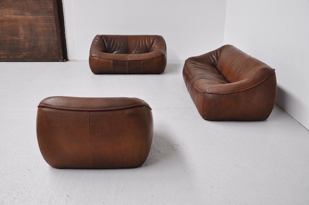 Dutch Montis Ringo Sofa Set Super Quality Neck Leather 1, 2 and 3 Seats