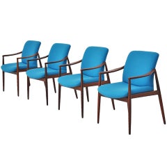 Hartmut Lohmeyer Wilkhahn armchairs with new upholstery and teak