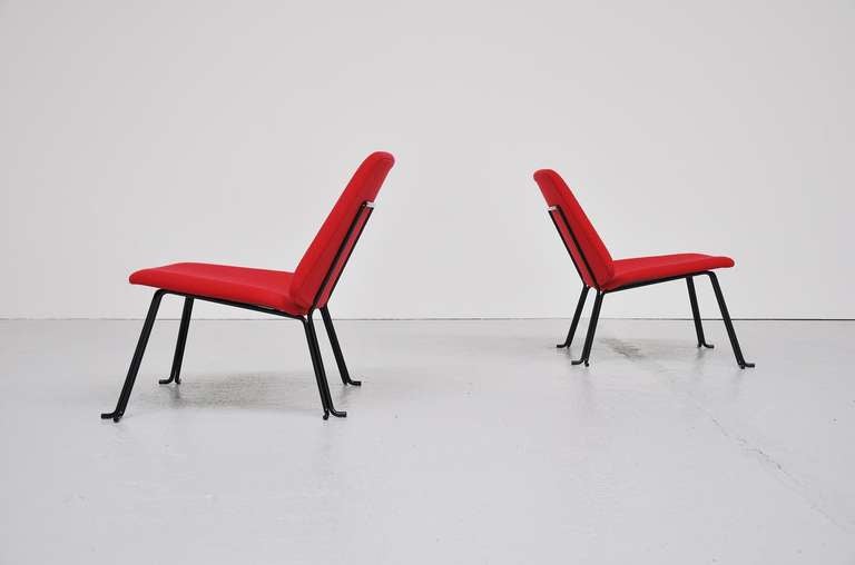 Mid-Century Modern French Slipper Chairs, Pierre Paulin Attributed, 1970