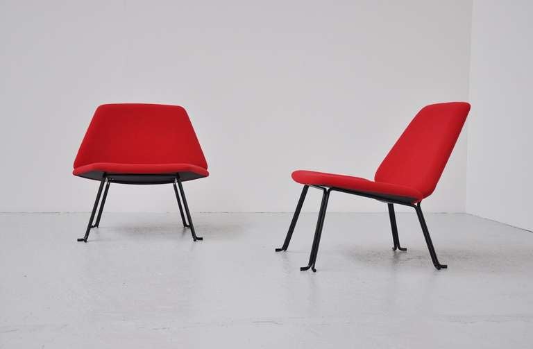 French Slipper Chairs, Pierre Paulin Attributed, 1970 4