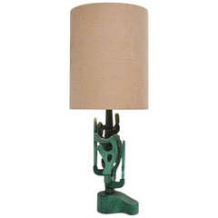 Spectacular Brutalist Table Lamp Italy 1970