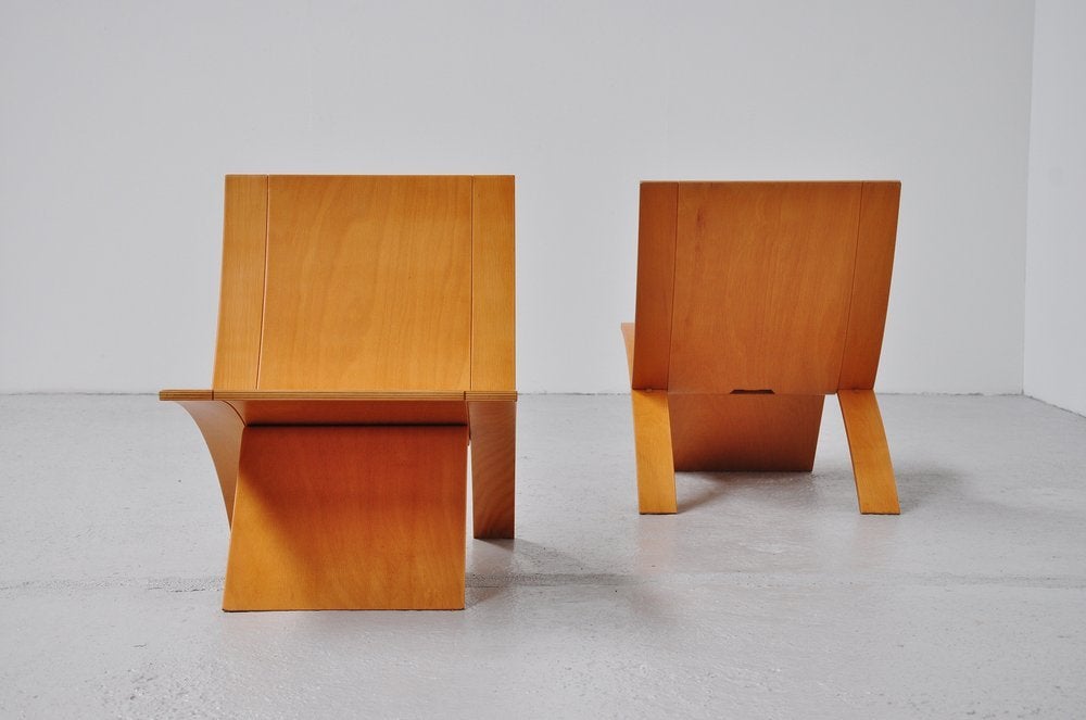 Jens Nielsen laminex plywood lounge chairs Westnofa 1