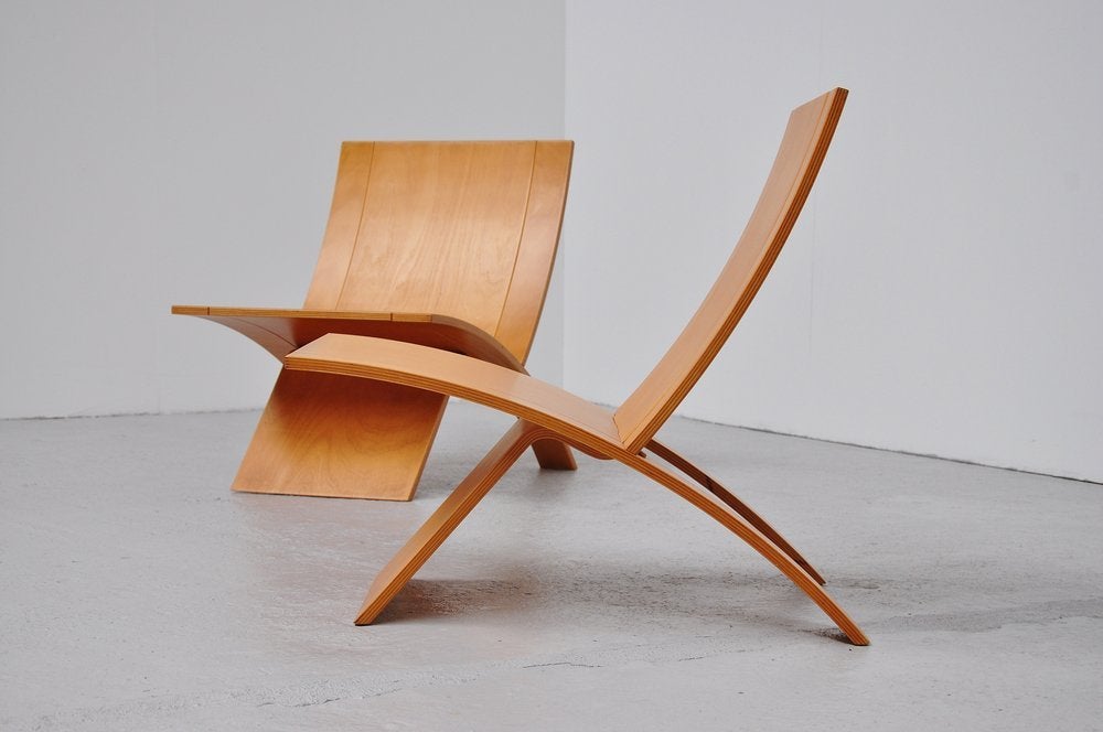 Jens Nielsen laminex plywood lounge chairs Westnofa 3