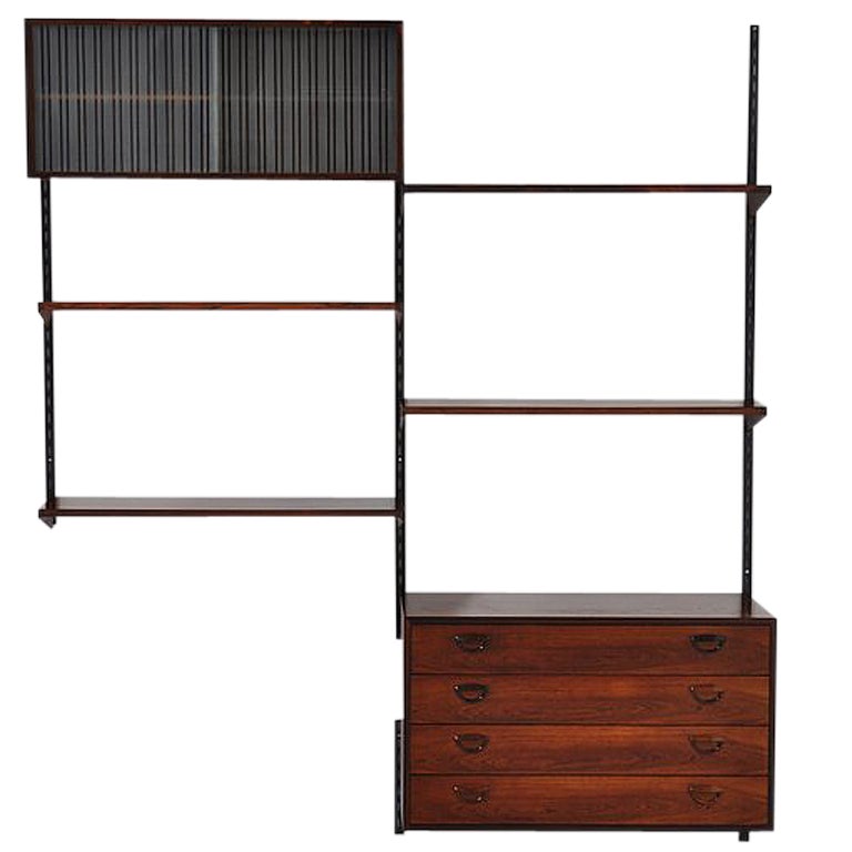Kai Kristiansen shelving system FM Mobler Rosewood