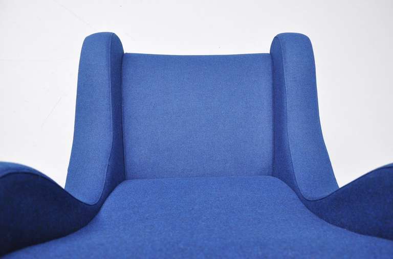 Brass Marco Zanuso Senior Lounge Chair, Arflex, 1951