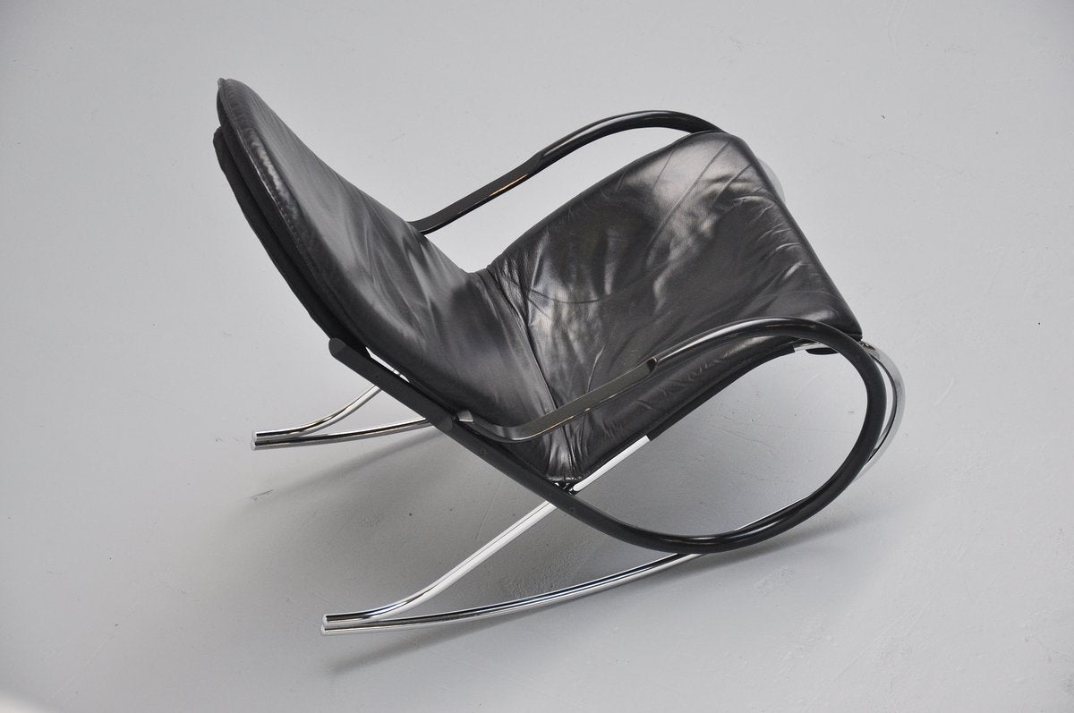 Swiss Paul Tuttle Nonna Rocking Chair for Strassle, 1972