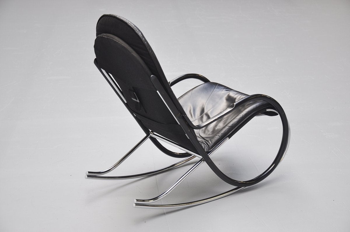 Mid-Century Modern Paul Tuttle Nonna Rocking Chair for Strassle, 1972