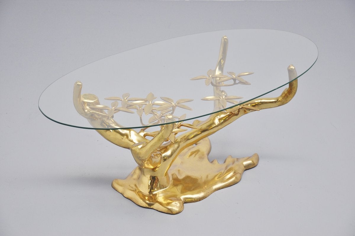 Willy Daro Attributed Tree Form Coffee Table, Belgium, 1970