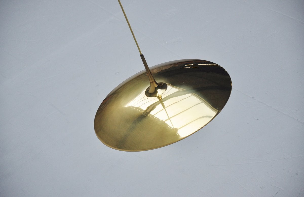 Brass Florian Schulz Onos 55 Ceiling Lamp, Germany, 1970