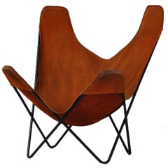 Hardoy Butterly chair in cognac suede Knoll