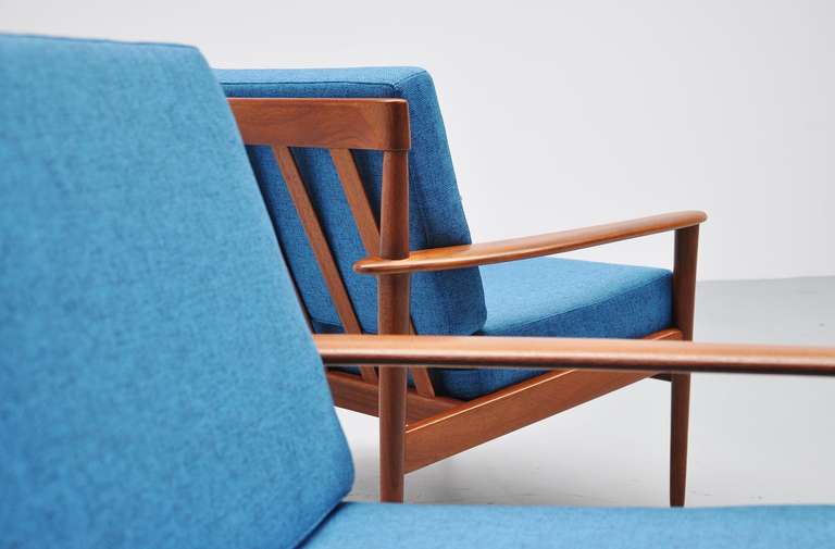 Grete Jalk Easy Chairs, Model #56, Poul Jeppesen, 1961 1