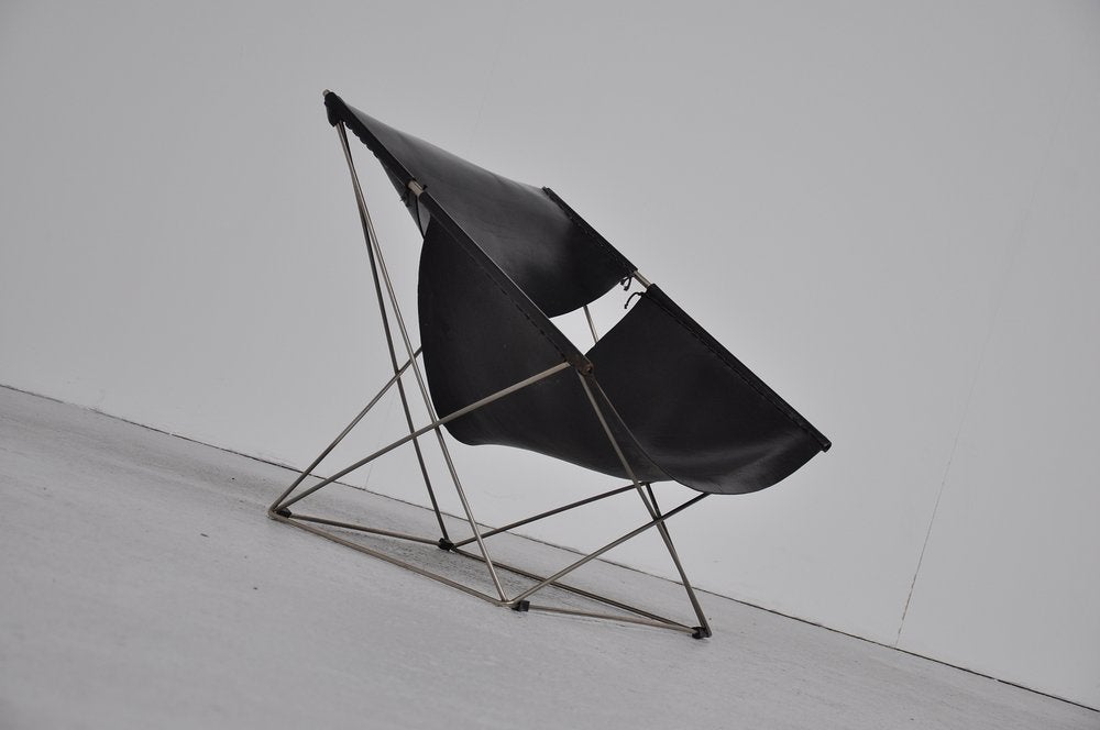 Pierre Paulin Butterfly Chair F675 For Artifort Black Leather 4