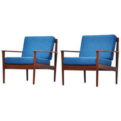 Grete Jalk Easy Chairs, Model #56, Poul Jeppesen, 1961