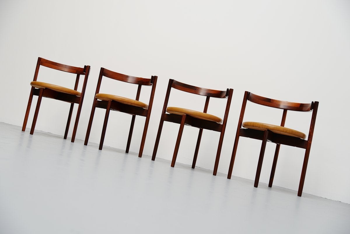 Hugo Frandsen Dining Chairs for Børge M Søndergaard, Denmark, 1964 In Excellent Condition In Roosendaal, Noord Brabant
