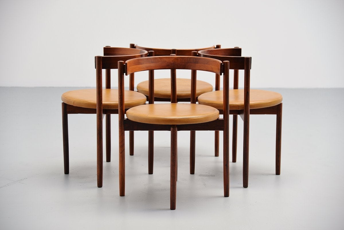 Danish Hugo Frandsen Dining Chairs for Børge M Søndergaard, Denmark, 1964