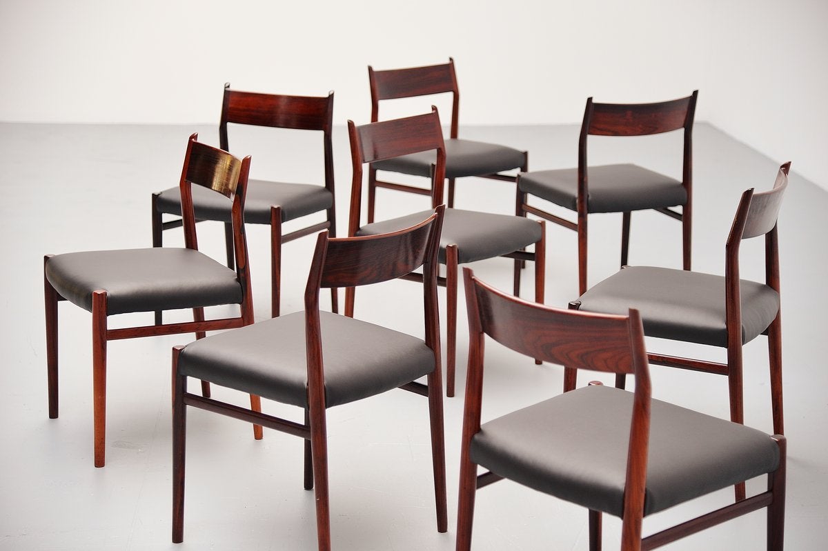 Arne Vodder Dining Chairs Model 418 Sibast Mobler, 1965 2