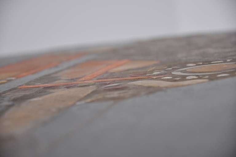 Paul Kingma Ceramic Art Slate Coffee Table With Metal Foot 1974 2
