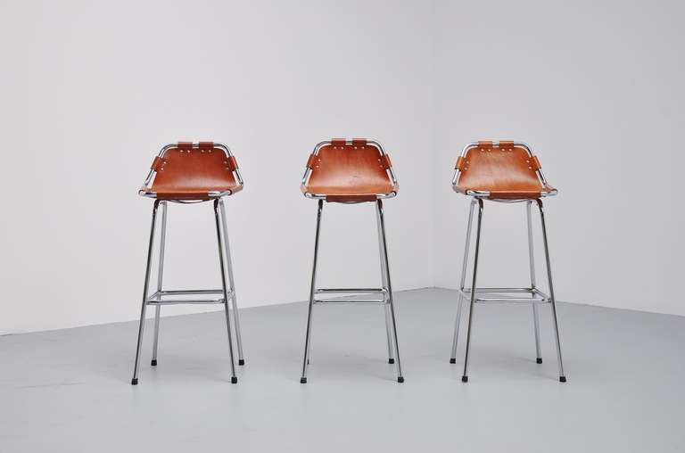 French Charlotte Perriand Bar Stools for Les Arcs, 1960