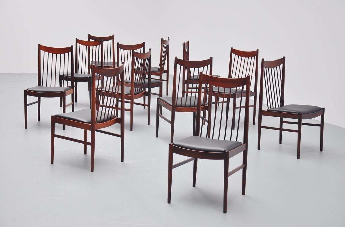 Arne Vodder High Back Dining Chairs Sibast, 1960 3