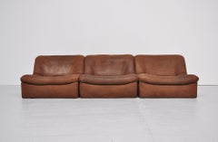De Sede DS46 Sectional Sofa in Brown Neck Leather 1970