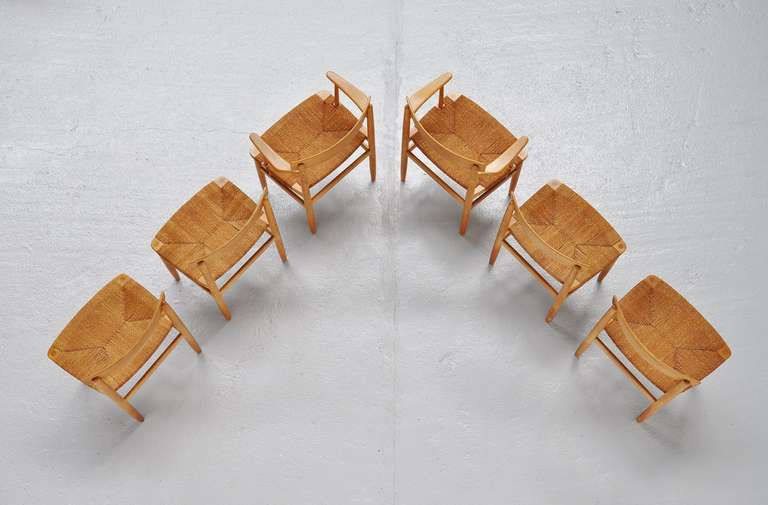 Borge Mogensen dining chairs in oak type Oresund 1955