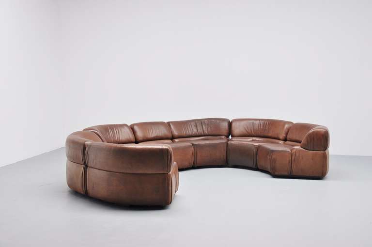 De Sede Cosmos Modular Sofa, Buffalo Leather, 1970 2