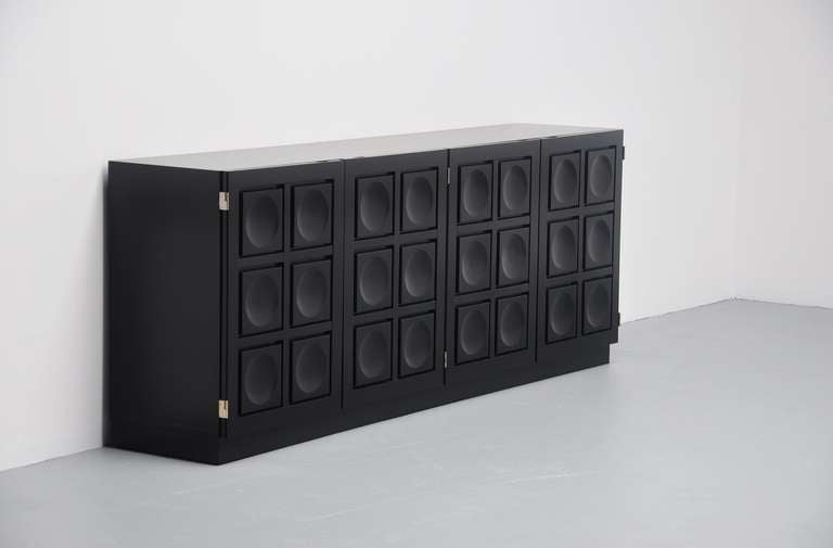 Belgian Graphic Sideboard with Geometric Pattern, 1970