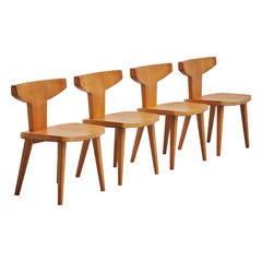 Jacob Kielland-Brandt Dining Chairs, Denmark, 1960
