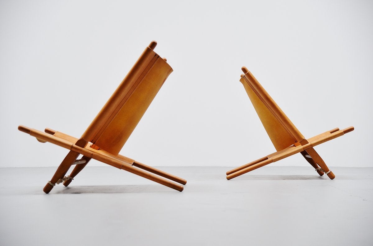 Birch Ole Gjerløv-Knudsen Saw Lounge Chairs Cado, 1958
