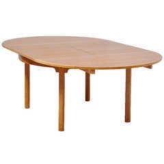 Borge Mogensen Oak Dining Table With Extension Leaves 1955