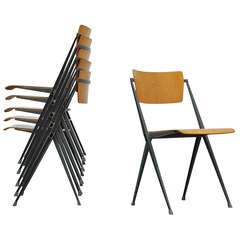 Wim Rietveld Pyramid chairs for Ahrend de Cirkel 1960